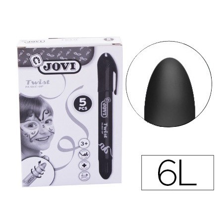 BARRA DE MAQUILHAGEM JOVI TWIST MAKE-UP PRETO CAIXA DE 5 UNI