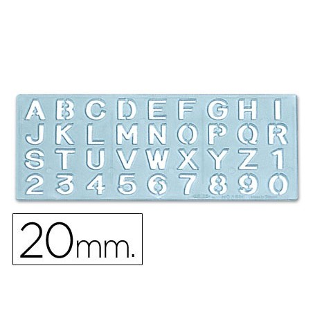 ESCANTILHAO LETRAS E NUMEROS 20MM