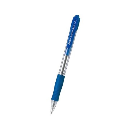 12un Esferográfica Azul 0,7mm Retrátil Pilot Super Grip F 1u