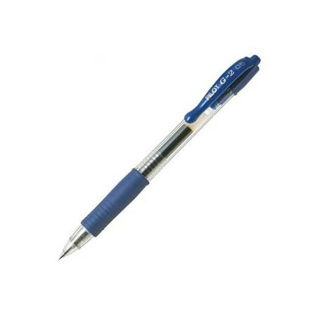 12un Esferografica Gel Pilot G-2 0,5mm Retractil Azul 1un