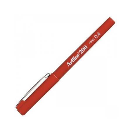 Marcador Fino 0.4mm Artline 200 Vermelho Cx 12un / Escrita e