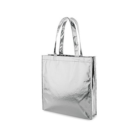2un Saco de Compras Non-Woven Prateado Laminado