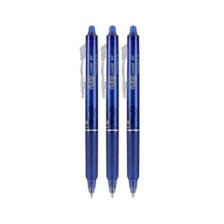 Esferográfica Azul 0,7mm Gel Pilot Frixion Ball Clicker 3un