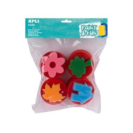 Esponja Carimbo Pintura Apli Kids Paint&Fun 4un