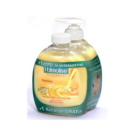 2un Sabonete Líquido Mãos Leite e Mel 300ml + Recarga